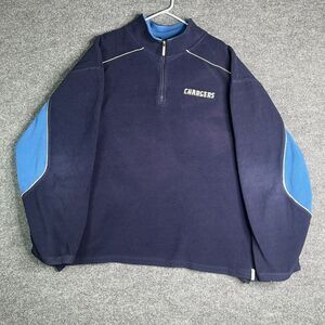 Los Angeles Chargers Fleece Jacket Reebok Men's 4XL Quarter Zip Blue NFL‎